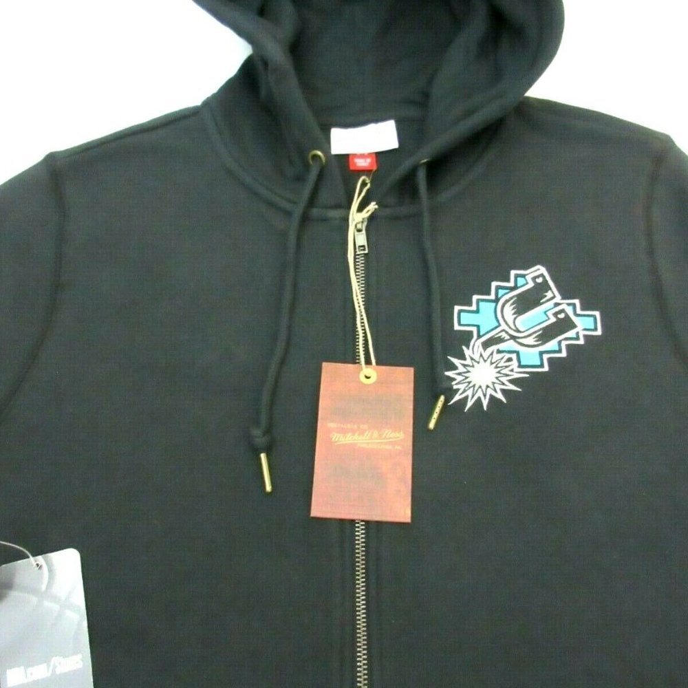 COPY - Mitchell & Ness Men's San Antonio Spurs Full Zipper Hoodie Sweatshirt Bl…